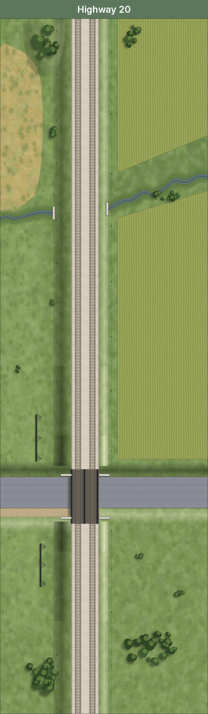Hwy 20 track plan, top view
