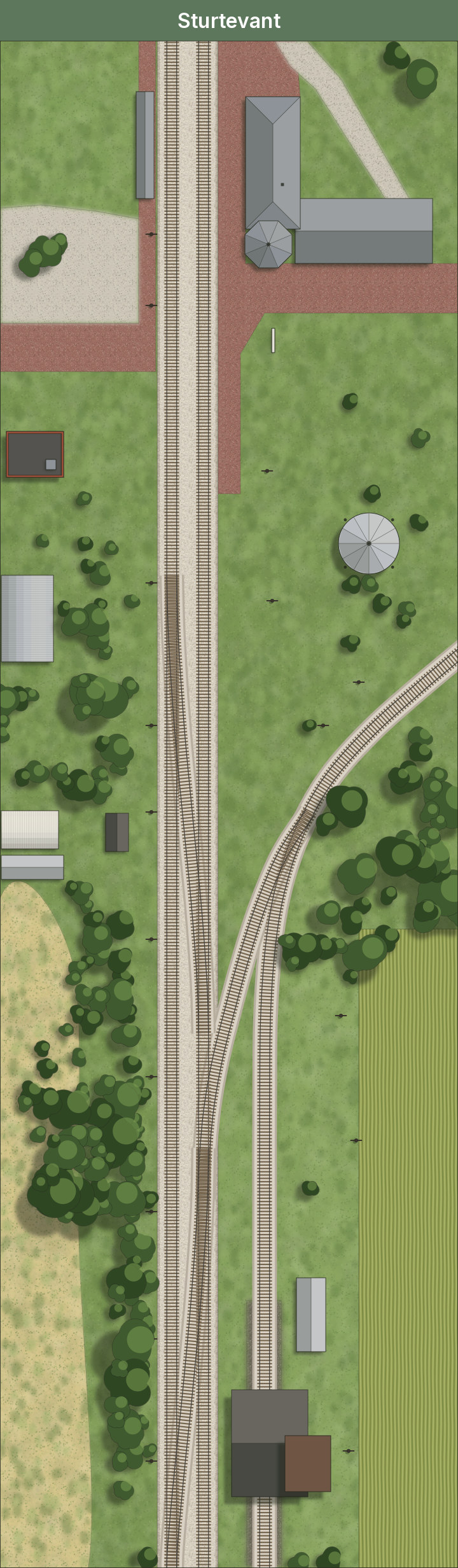 Sturtevant track plan, top view